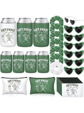 28 Pcs Sage Green Pickle Bachelorette Favors Set - Fun Party Gifts & Decor
